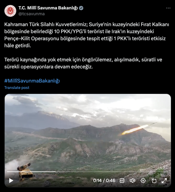 Milli Savunma Bakanlığı duyurdu! Terör örgütü PKK/YPG'ye büyük darbe - Resim: 0