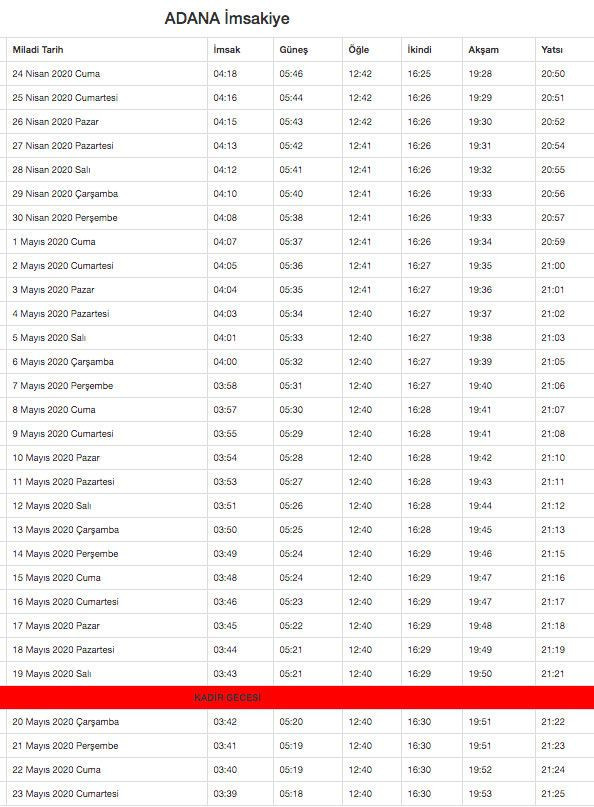 Diyanet İmsakiye takvimi sahur vakti! İstanbul, İzmir, Ankara, Bursa iftar saati - Resim: 4