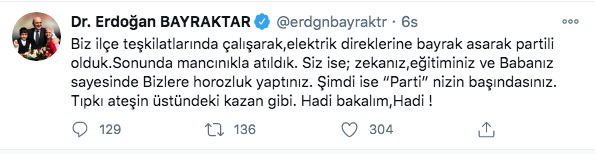Eski bakan Erdoğan Bayraktar'dan Ali Babacan'a tepki: Hadi bakalım hadi - Resim: 0