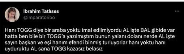 İbrahim Tatlıses'ten Togg'a inanmayan Kemal Kılıçdaroğlu'na sürpriz çıkış - Resim: 0