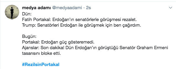 'Rezilsin Portakal' etiketi ile Fatih Portakal Twitter'da TT oldu - Resim: 1