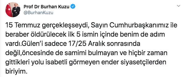 Burhan Kuzu'nun başı FETÖ paylaşımı nedeniyle dertte - Resim: 1