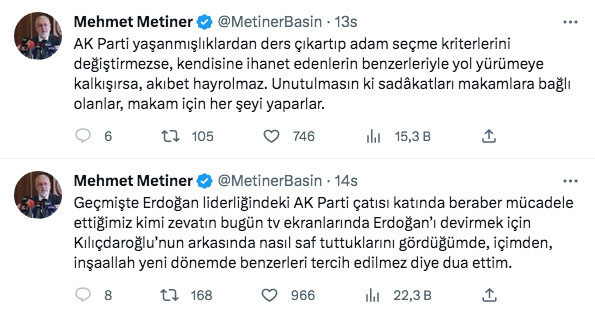 AK Partili Mehmet Metiner ekranda gördü AK Parti'yi uyardı: Makam için her şeyi yaparlar - Resim: 0