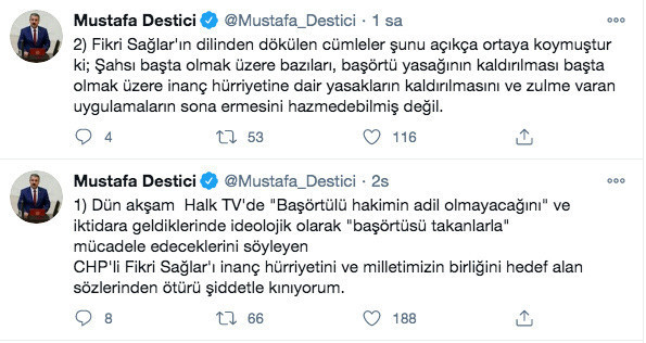 BBP lideri Mustafa Destici'den Fikri Sağlar'a tepki maskeniz düştü - Resim: 1