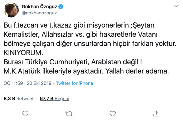 Tuğçe Kazaz'ın sözlerine Gökhan Özoğuz'dan sert tepki: Burası Arabistan değil! - Resim: 3