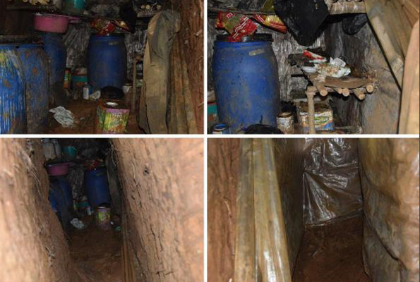 Teröristlerden 6 odalı sığınak yerle bir edildi - Resim: 1