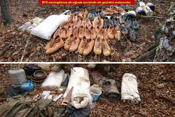 Teröristlerden 6 odalı sığınak yerle bir edildi - Resim: 3