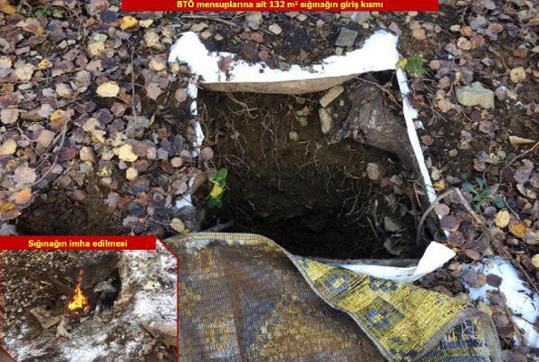 Teröristlerden 6 odalı sığınak yerle bir edildi - Resim: 4