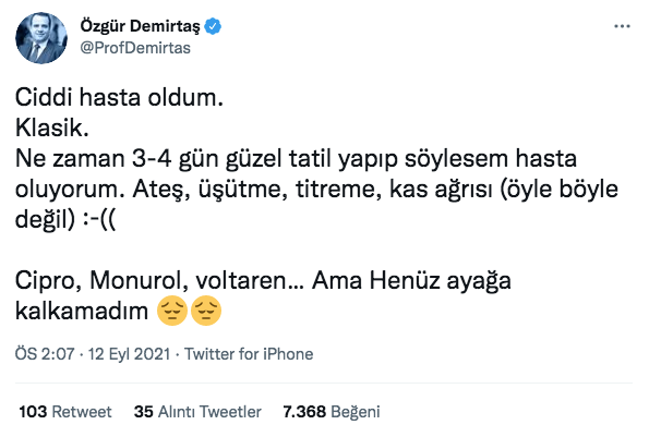 Ekonomist Özgür Demirtaş’tan kötü haber: Ciddi hasta oldum - Resim: 0