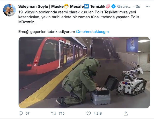 İçişleri Bakanı Süleyman Soylu'dan 'Polis Müzesi' paylaşımı - Resim: 0