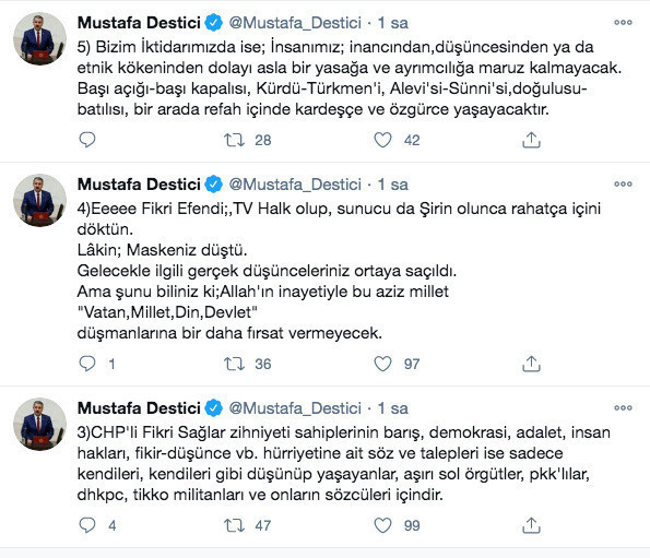 BBP lideri Mustafa Destici'den Fikri Sağlar'a tepki maskeniz düştü - Resim: 0