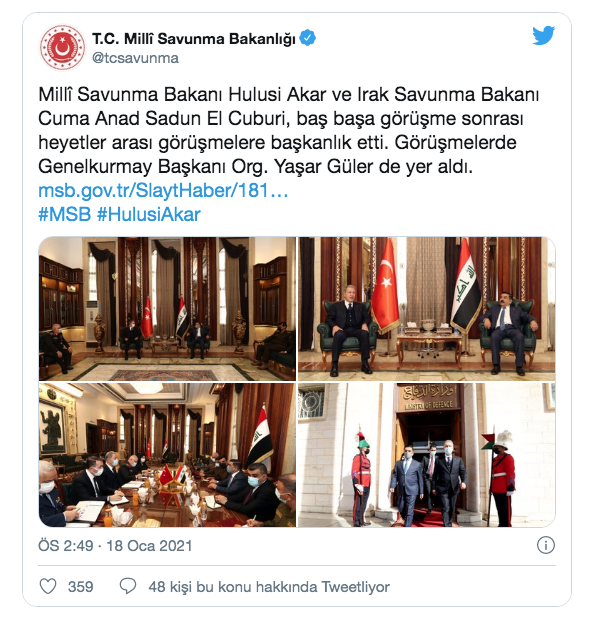 Hulusi Akar'dan Bağdat'ta terörle mücadele açıklaması: Bölge hassas bir dönemden geçiyor - Resim: 0