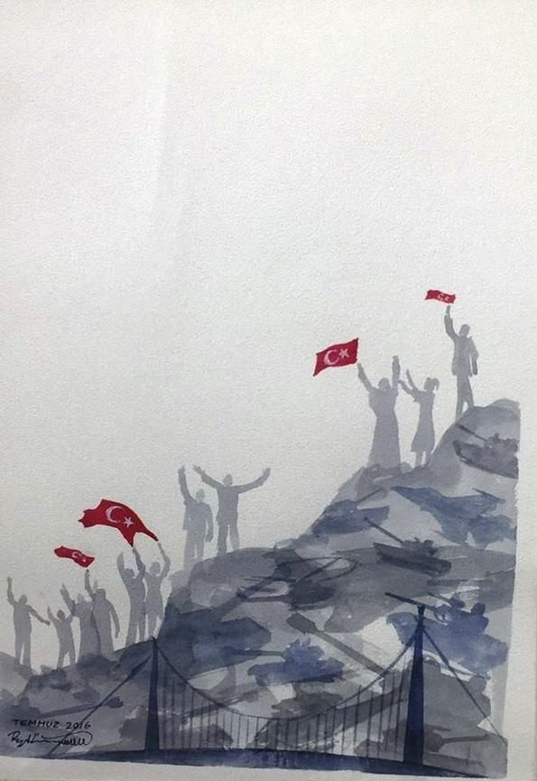 15 Temmuz çizimleri! Darbenin en çarpıcı karikatürleri - Resim: 1