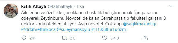Novotel 8 doktoru otelden attı! Tepki yağınca Novotel'den açıklama geldi - Resim: 0