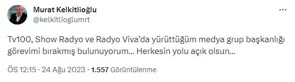 TV 100'de deprem Murat Kelkitlioğlu görevi bıraktı! - Resim: 0