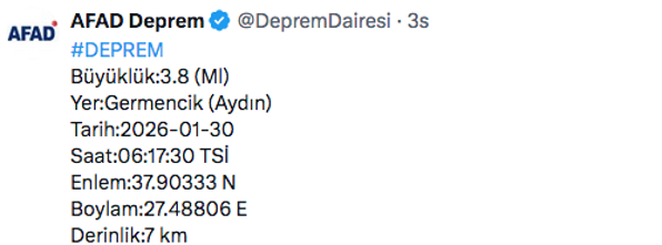 Aydın'de deprem oldu! Prof. Dr. &Ouml;vg&uuml;n Ahmet Ercan, uyardı: Uzaklaşın - Resim: 0