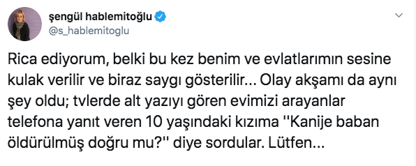 Necip Hablemitoğlu suikasti! Eşi Şengül Hablemitoğlu ve kızı bakın ne yazdı - Resim: 2