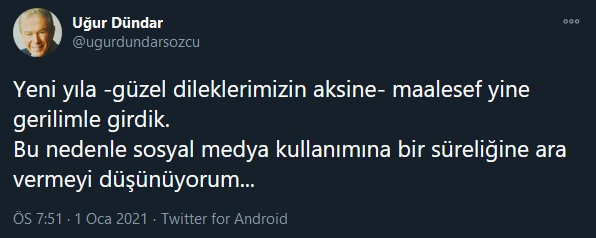 Usta gazeteci Uğur Dündar bırakıyor mu? - Resim: 0