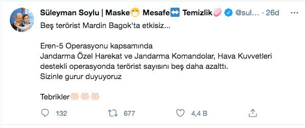 İçişleri Bakanı Süleyman Soylu 'tebrikler' diyerek son bilgiyi paylaştı - Resim: 0