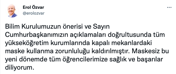 Üniversitelerde maske kuralı kalktı mı? YÖK Başkanı Özvar duyurdu - Resim: 0