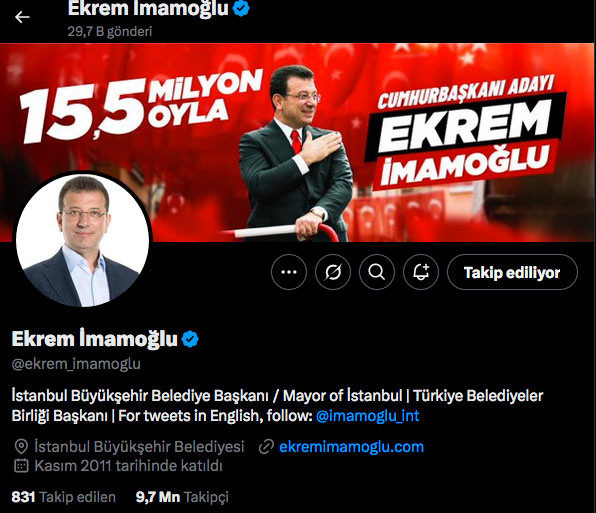Ekrem İmamoğlu sosyal medya hesaplarındaki kapak fotoğrafını değiştirdi - Resim: 0