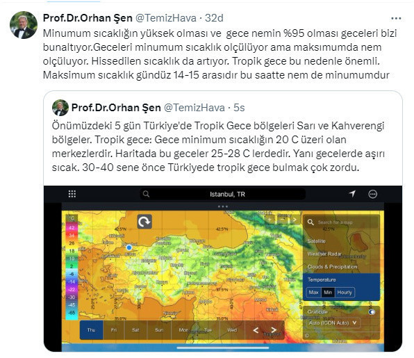 Prof. Dr. Orhan Şen'den 'tropik gece' uyarısı! O günlere çok dikkat edin - Resim: 0