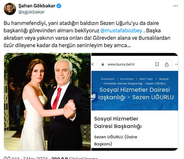 Bursa belediyesinde yeğeni ve baldızını atayan Mustafa Bozbey'den olay açıklamalar - Resim: 1