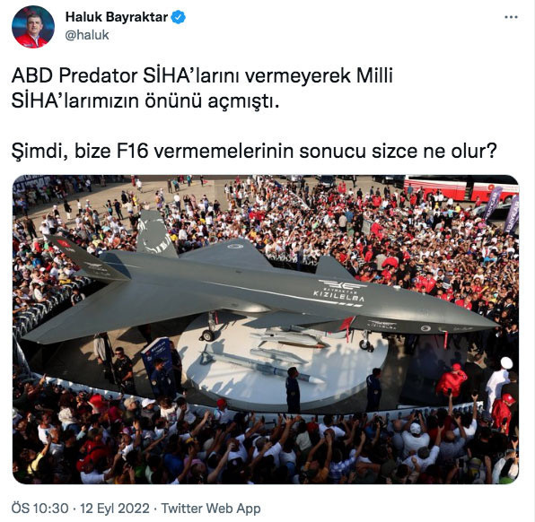 Yerli ve milli savaş uçağı Kızılelma'yı paylaşan Haluk Bayraktar'a 'abartmayın' denildi - Resim: 0
