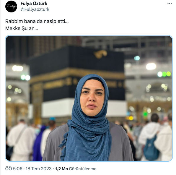 Fulya Öztürk Mekke'den paylaştı: Rabbim bana da nasip etti - Resim: 0