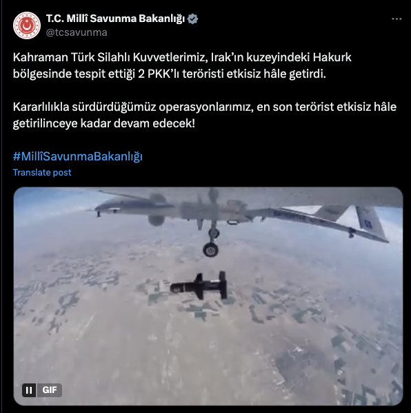 Irak'ın kuzeyinde 2 PKK'lı terörist etkisiz hale getirildi - Resim: 0