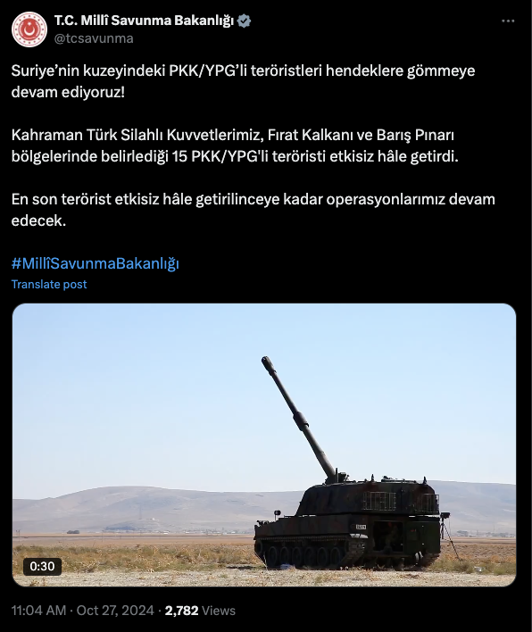 MSB duyurdu! Suriye'nin kuzeyinde 15 PKK/YPG'li terörist etkisiz hale getirildi - Resim: 0