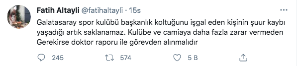 Fatih Altaylı'dan Mustafa Cengiz'e tepki: Doktor raporuyla görevden alınmalı - Resim: 1