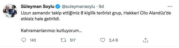 İçişleri Bakanı Süleyman Soylu açıkladı Hakkari Cilo'da 8 terörist etkisiz hale getirildi - Resim: 0