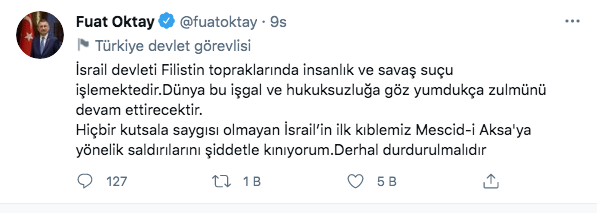 Cumhurbaşkanı Yardımcısı Fuat Oktay'dan İsrail'e tepki derhal durdurun - Resim: 0