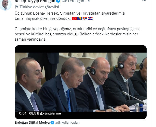 Cumhurbaşkanı Erdoğan'dan Balkan turuna ilişkin paylaşım - Resim: 0