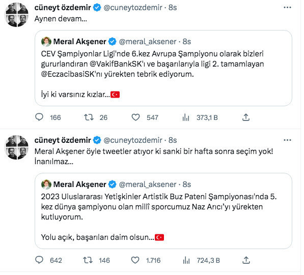Meral Akşener seçime 1 hafta kala paylaştı Cüneyt Özdemir 'inanılmaz' dedi - Resim: 0