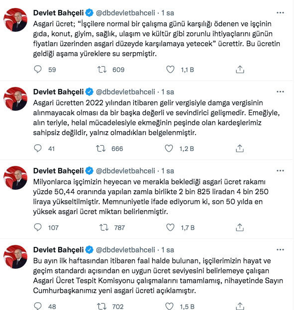 Devlet Bahçeli'den asgari ücrete ilişkin ilk açıklama - Resim: 1