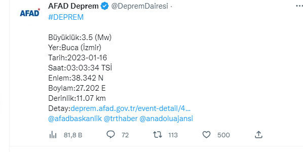 İzmir'de panik yaratan deprem! AFAD şiddetini duyurdu - Resim: 0
