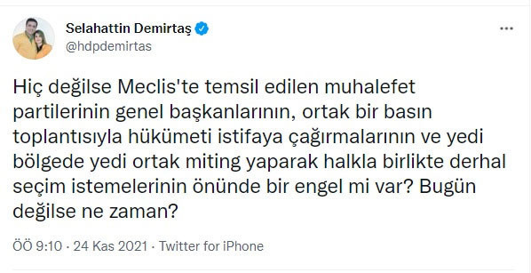 Selahattin Demirtaş artan dolar kurunu fırsata çevirdi! Muhalefete böyle akıl verdi - Resim: 0