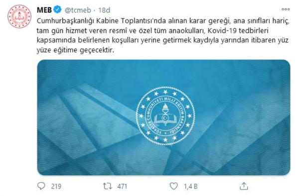 MEB duyurdu! Tüm anaokulları yüz yüze eğitime geçiyor - Resim: 0