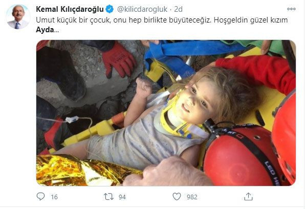 91 saat sonra gelen mucize! Siyasilerden 'Ayda Gezgin' paylaşımları - Resim: 4