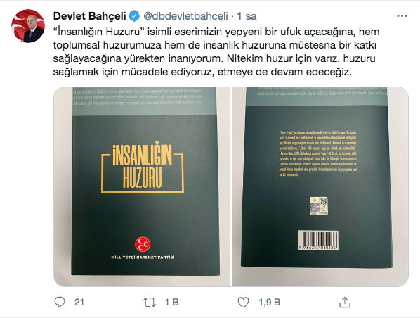 Devlet Bahçeli, MHP'nin "İnsanlığın huzuru" isimli çalışmasını duyurdu - Resim: 0