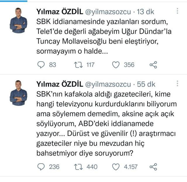 Yılmaz Özdil tweet atınca Uğur Dündar Tele 1 canlı yayınında çıldırdı - Resim: 0