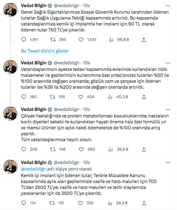 Bakan Vedat Bilgin duyurdu: 90 TL'den 750 TL'ye çıkarıldı sigortalılara ödenen tutarlar artırıldı - Resim: 0