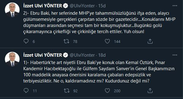 MHP'li Yönter'den sunucu Ebru Baki'ye ağır sözler: Edepsiz, terbiyesiz, kokuşmuş - Resim: 0