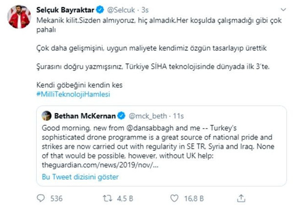 Selçuk Bayraktar'dan The Guardian'ın İHA iddiasına cevap - Resim: 0