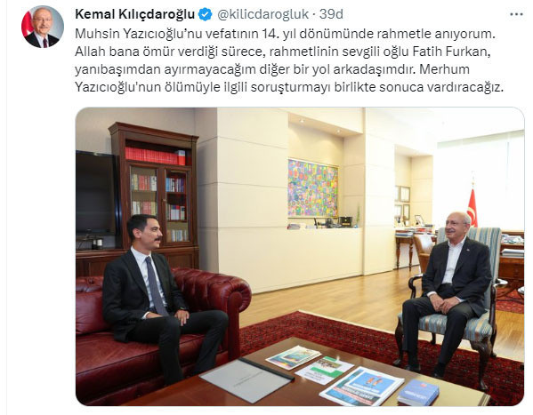CHP Genel Başkanı Kılıçdaroğlu Muhsin Yazıcıoğlu'nu andı - Resim: 0
