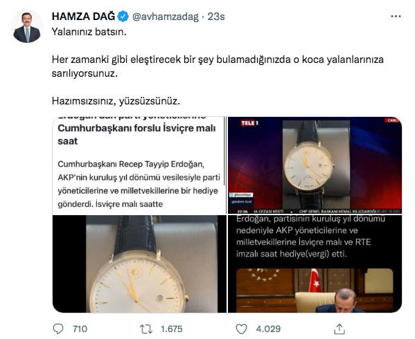 Erdoğan imzalı İsviçre saatleri TELE 1’de dağıtılmış - Resim: 0