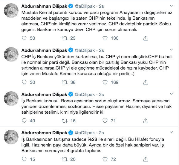 Abdurrahman Dilipak'tan CHP'nin İş Bankası hisseleriyle ilgili önerisi olay oldu - Resim: 0