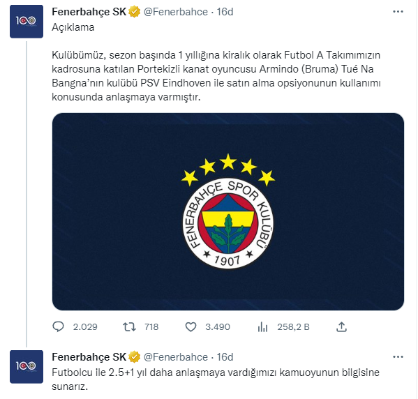 Fenerbahçe'den KAP bildirisi! Bonservisi satın alındı - Resim: 1